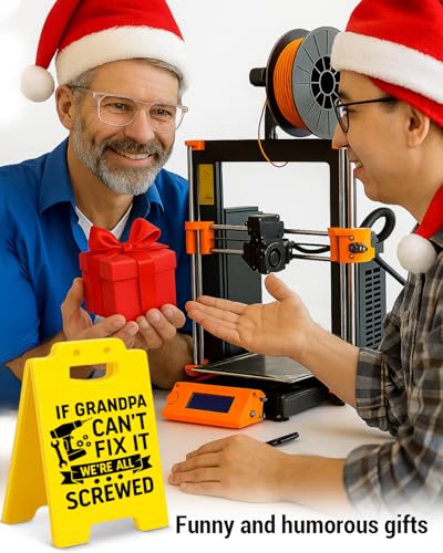 Funny Grandpa Desk Sign, If Grandpa Can’t Fix It We’re All Screwed, Grandpa Gifts from Grandkids, Fathers Day Birthday Gifts for Grandpa Papa Grandfather - color: Color-T