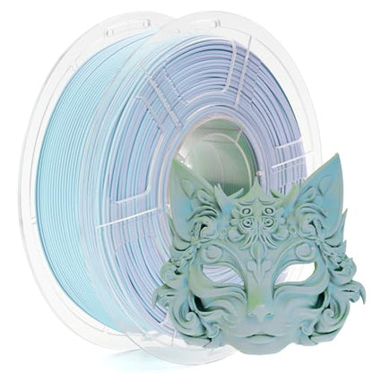 iSANMATE Matte Tri Color PLA Filament Light Purple Sky Blue Grass Green - color: Light Purple Sky Blue Grass Green