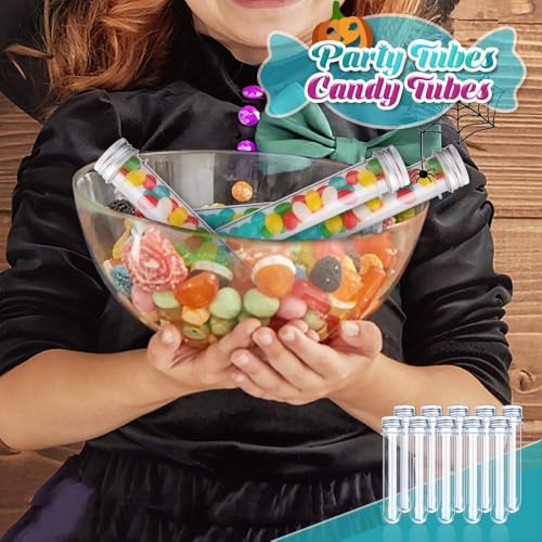 20PCS Test Tubes,45ml Clear Plastic Test Tubes with Screw Caps,25x140mm Tube for Scientific Experiments,Candy,Bath Salt - size: 20pcs*45ml(25x140mm)