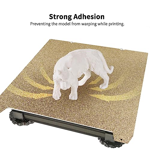 IdeaFormer-3D Double Sided Textured PEI Sheet 235x235mm, Flexible PEI Spring Steel (No Magnetic Build Plate) for Creality K1C/K1/SE/Ender 5 S1/Ender 3/Ender 3 Pro/Ender 3 V2/Ender 3 S1 Pro/Ender 3 Neo - color: Double Sided Textured Gold PEI