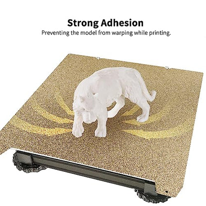 IdeaFormer-3D Double Sided Textured PEI Sheet 235x235mm, Flexible PEI Spring Steel (No Magnetic Build Plate) for Creality K1C/K1/SE/Ender 5 S1/Ender 3/Ender 3 Pro/Ender 3 V2/Ender 3 S1 Pro/Ender 3 Neo - color: Double Sided Textured Gold PEI