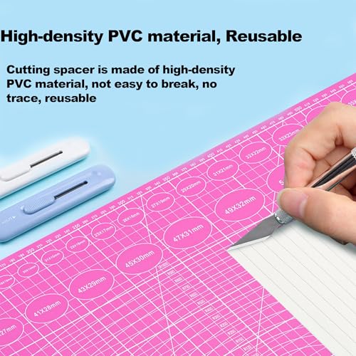 A5 Cutting Mat, Self Healing Sewing Mat, Craft Mat Double Sided 3-Ply Craft Cutting Board for Sewing Crafts Leather Fabric Scrapbooking Project Art Supplies, 8.6“ x 5.9”, Black - color: Black