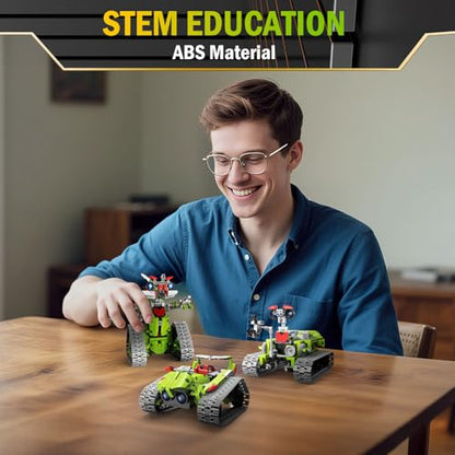 5 in 1 STEM Robot Building Kit with APP Remote Control, 705 PCS Engineering Robot Toys for Kids Age 8-16, Science Coding RC Robotics Kit Birthday Gifts for Boys Girls 6 7 8 9 10 11 12 - color: Green
