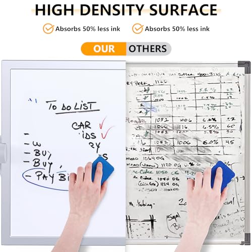 Dry Erase White Board,16X12IN Magnetic Desktop Whiteboard Calendar - size: 12"W x 16"H