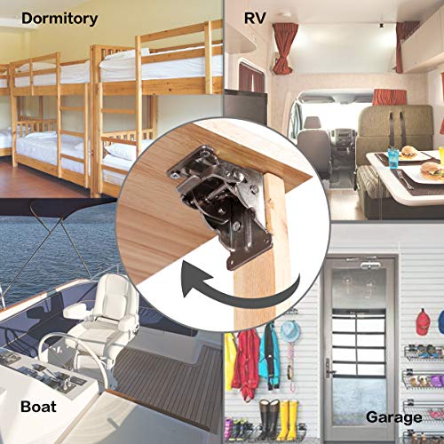 TopDirect 4 Pack Locking Hinge for Folding Table Brackets (Black) - color: Black, size: 4 Pack