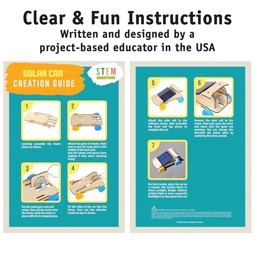 Solar Car Kit, 10-Pack - Build 10 Solar Powered Wooden STEM Cars