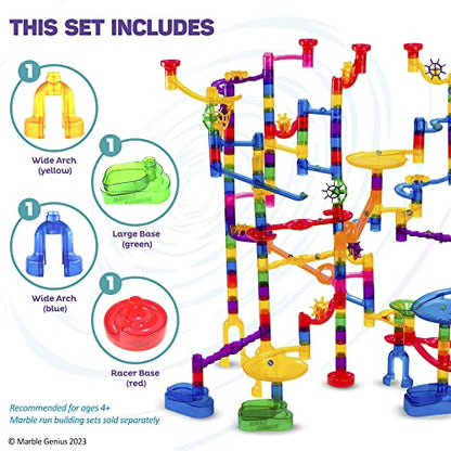 Marble Genius Stable Bases, 4pcs Marble Run Accessory Set - STEM
