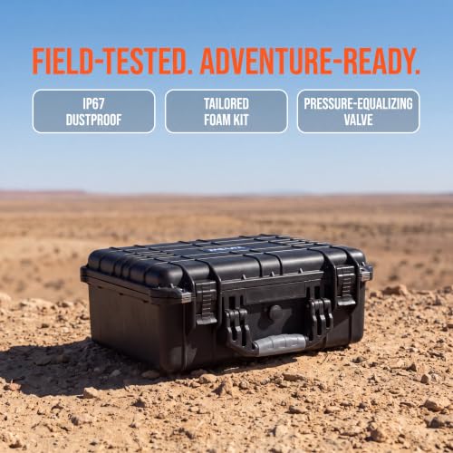 MEIJIA All Weather IP67 Waterproof Hard Camera Case,Hard Protective Case,Hard Case with Customizable Foam,Fit Use of Drones,Camera,Equipments,Pistols(Black,15.98x12.99x6.85inches) - color: Black, size: 15.98x12.99x6.85inches