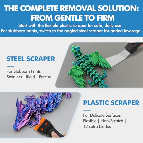 14Pcs 3D Printer Scraper Tool, Plastic Scraper for Scratch Free Removal
