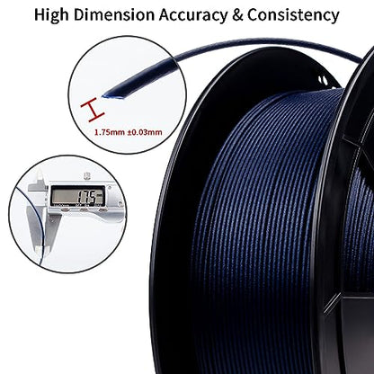ZIRO Carbon Fiber PLA Filament 1.75mm, Reinforced 0.8KG Spool, Navy Blue - color: Cf-navy Blue