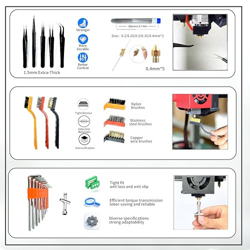 3D Printer Tools Kit,214 PCS 3D Printing Accessory Tools Kit - style: 214 PCS 3D Printer Tools Kit