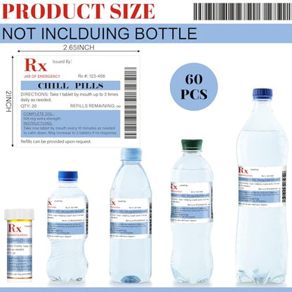 Kigeli 60 Pcs Pharmacy Gift Chill Pill Labels Decoration Pharmacist Sticker - style: Chill Pill