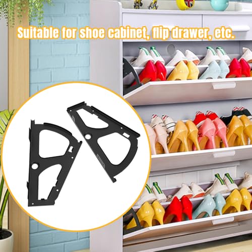 Shoe Cabinet Hinge, 1 Layers Shoe Cabinet Flip Frame Shoe Rack Hinges Flip Drawer Hinge Hardware Parts for Shoe Cabinet, Flip Drawer, Smooth Flipping - size: 1 Layer