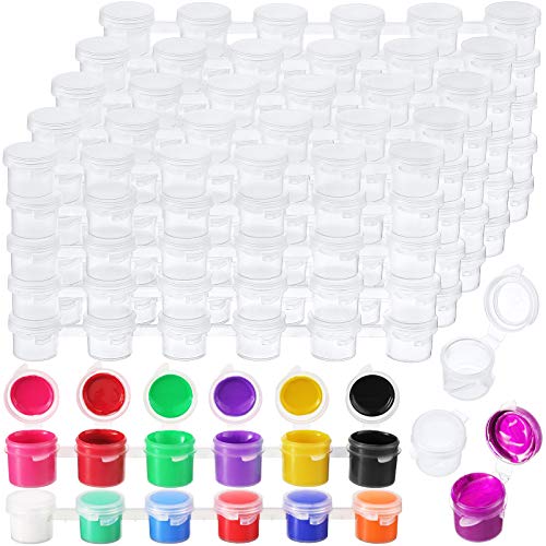 Patelai 100 Strips Empty Paint Pots with Lids Containers,5 Ml/ 0.17 Oz - size: 5 ml/ 0.17 oz