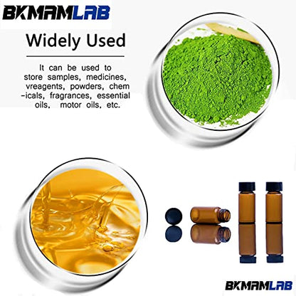 30ml Amber Small Glass Vials 30pcs with Screw Caps(30pcs) - color: Amber, size: 30ml 30pcs