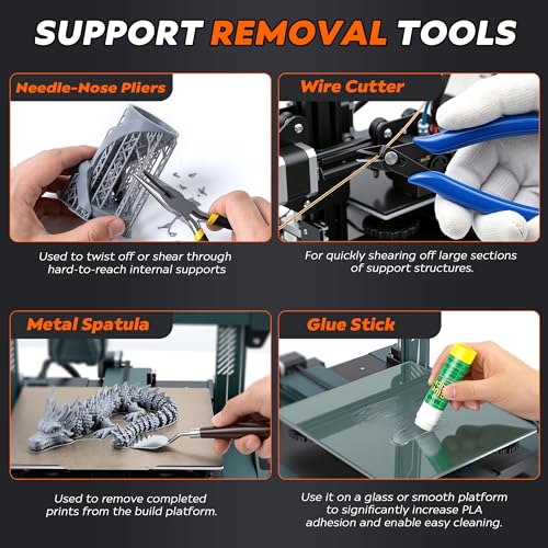 45 Pcs 3D Printer Tool Kit, Cleaning, Finishing, Measuring, Support Removal