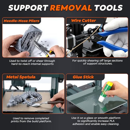 45 Pcs 3D Printer Tool Kit, Cleaning, Finishing, Measuring, Support Removal