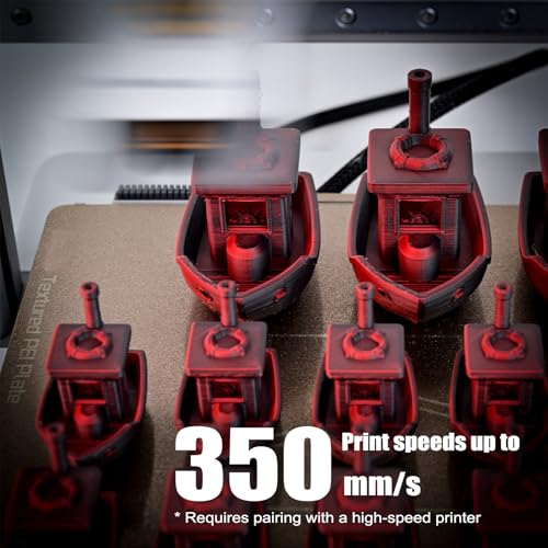 OVV3D Matte PLA Filament 1.75mm, Red Black Dual Color PLA 3D Printer Filament，High Speed 3D Printing, +/-0.02mm 1kg - color: Matte Black Red