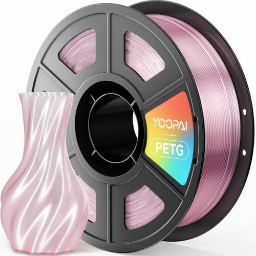 PETG Filament, 3D Printer Filament 1.75mm 1KG, Transparent Light Pink - color: A- Transparent Light Pink