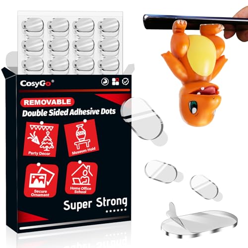 Removable Clear Mounting Putty with Pull Tab, No Residue Adhesive Putty for Museum Display Action Figures, Gel Stick Tack Adhesive Dots to Keep Things in Place, 160 Pcs 0.31" x 0.51" - size: 0.31" x 0.51" / 8x13mm / 160Pcs
