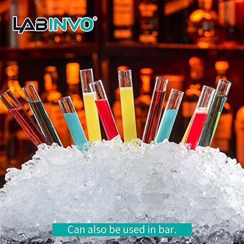 45ml Glass Round Bottom Test Tubes, Thickness 1.0-1.2, 20x200mm, Pack of 20, IN-TTG25 - style: 45ml, pack of 20