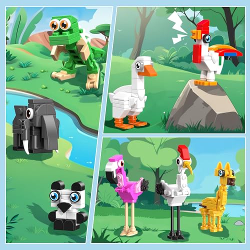 32 Packs Party Favors for Kids, Animal Building Blocks Toys - color: Party Favors