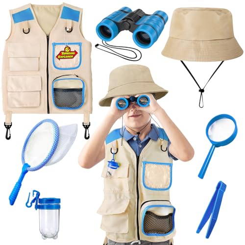 YOPINSAND Kids Explorer Kit & Bug Catcher Kit, Kids Outdoor Exploration Set - color: Blue