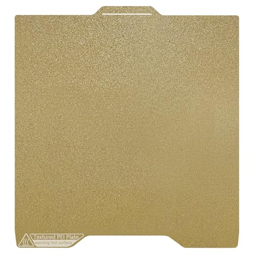 HzdaDeve Build Plate for SPARKX i7 Double Sided Textured Board Dual PEI Sheet Spring Steel 267X301MM Flexible Gold Platform Heated Bed Glue-Free Printing for Creality 3D Printer (Gold) - color: Gold, size: SPARKX I7