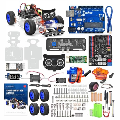 OSOYOO Robot Car DIY Smart Kit with Servo Power Steering for Arduino UNO