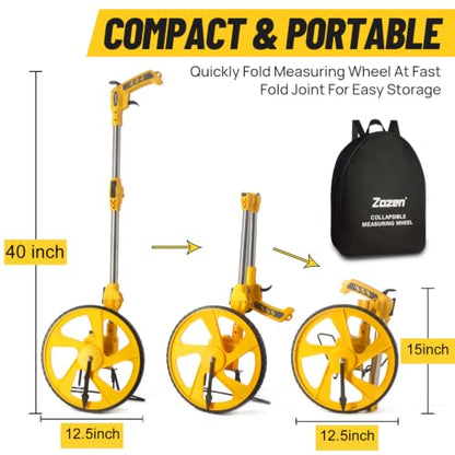 Zozen Pro Measuring Wheel, Brake & Handle Reset, Imperial Mechanical Roller - size: Handle Brake&Reset
