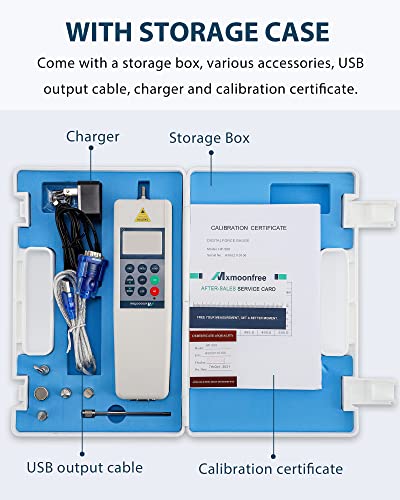 500N Digital Push Pull Force Gauge with USB Data Output