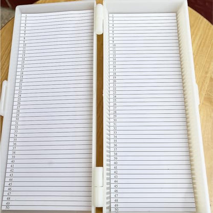 Microscope Slide Box,Plastic Microscope Slide Case Storage Holder (Hold 50 Slides) - size: Hold 50 Slides