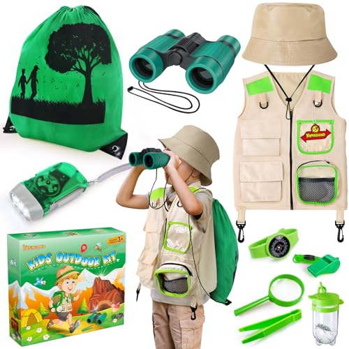 YOPINSAND Kids Explorer Kit & Bug Catcher Kit, Kids Outdoor Exploration Set - color: Green