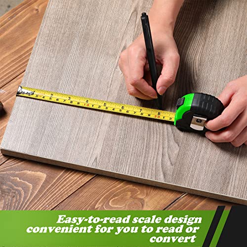 Yunsailing 8 Pack Tape Measure Bulk 16 Feet Retractable Measuring Tape Small Measure Easy Read with Fractions 1/8 Measurement (Green) - color: Green