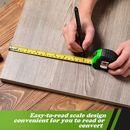 Yunsailing 8 Pack Tape Measure Bulk 16 Feet Retractable Measuring Tape Small Measure Easy Read with Fractions 1/8 Measurement (Green) - color: Green