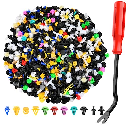 GOOACC 1001PCS Universal Car Clips Mixed Auto Retainer Rivet Push Clips - color: 1000Pcs Mixed Clips + 1 Remover