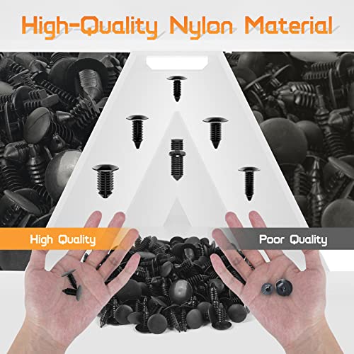 OTUAYAUTO 147PCS Universal Nylon Bumper Shield Retainer - size: Universal (147 pieces)