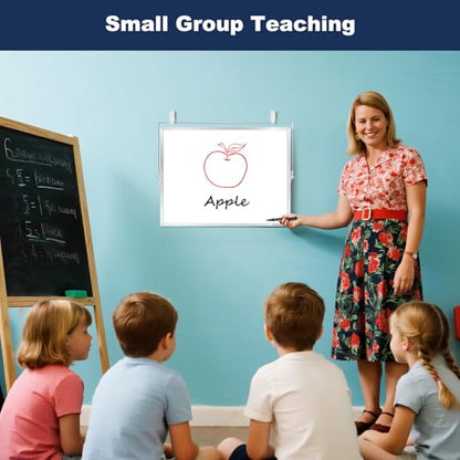 TSJ OFFICE Small White Board - 18 X 14 Inches Silver Framed Dry Erase Board - color: Silver, size: 18"W x 14"H
