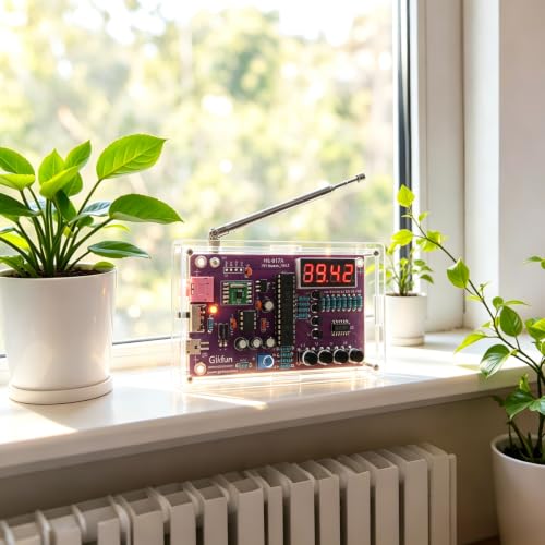 Gikfun FM Radio Kit Soldering Practice Kit DIY School Project FM 87-108MHz with 2 Power Supply Modes, Soldering Learning and Teaching for Beginners, Adults EK1989