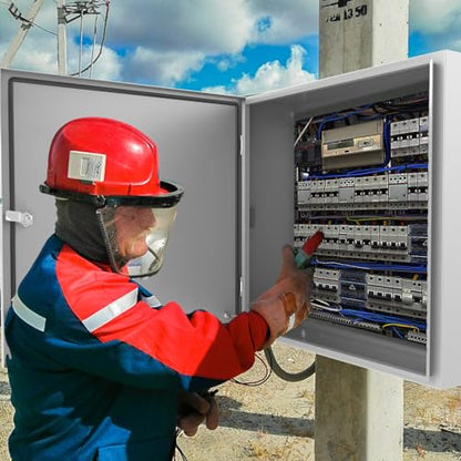 Outdoor Electrical Box 24 x 24 x 8'' Nema 4X Enclosure Waterproof Junction Box Electrical Enclosure Lockable Weatherproof Enclosure Box - size: 24 x 24 x 8''