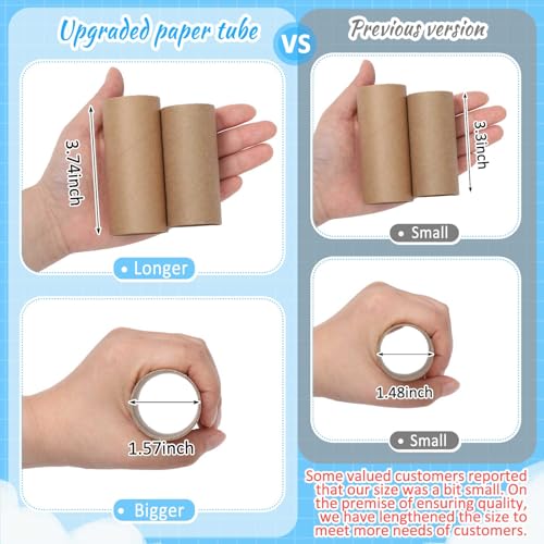 Henoyso 100 Pack Toilet Paper Rolls, 1.57 x 3.74 Inch, Brown - color: Brown, size: 1.57 x 3.74 Inch