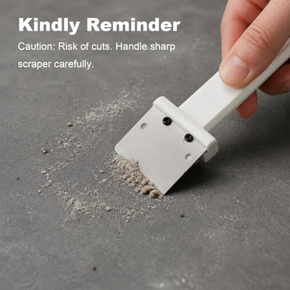 6pcs 3D Printer Scraper Blades with 12 Screws, SK5 Steel Sharp Cleaning Plate Scraper Blades Replacement 3D Printer Tools Accessories (Silver)