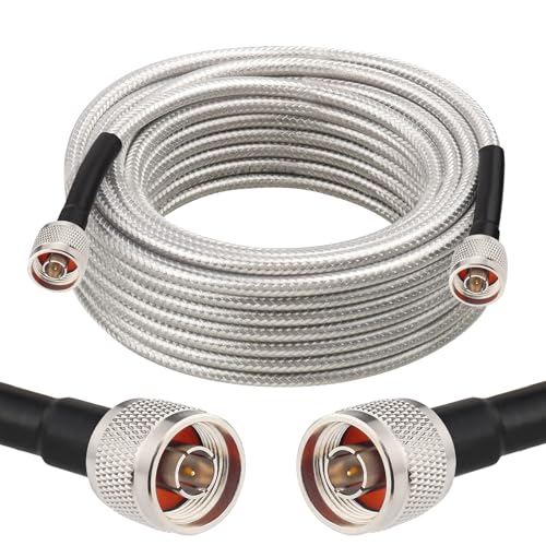 MOOKEERF RG8X N Male to N Male Cable 35FT,Ultra Low Loss N Cable 50 ohm RG8X Stranded Core for WiFi Router,Amplifier,Antenna,Signal Booster Use - size: 35FT