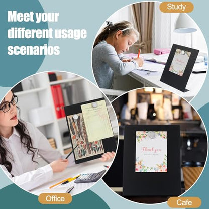 Fainne 2 Pcs Magnetic Stand Bulletin Board Metal, Black, 11 x 8.5 Inches - color: Black, size: 11 x 8.5 Inches