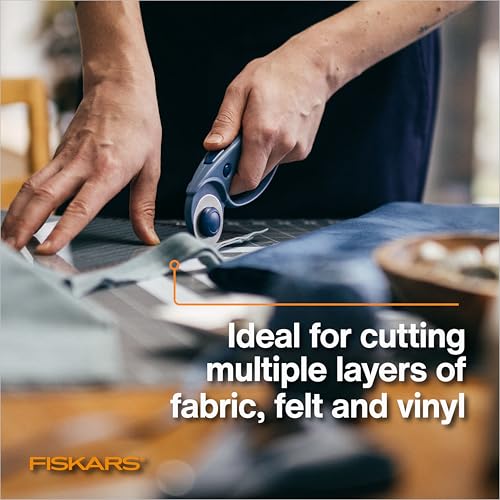 Fiskars 45mm Loop Rotary Cutter for Fabric, Arts, Crafts & Sewing - color: Blue, size: 45mm