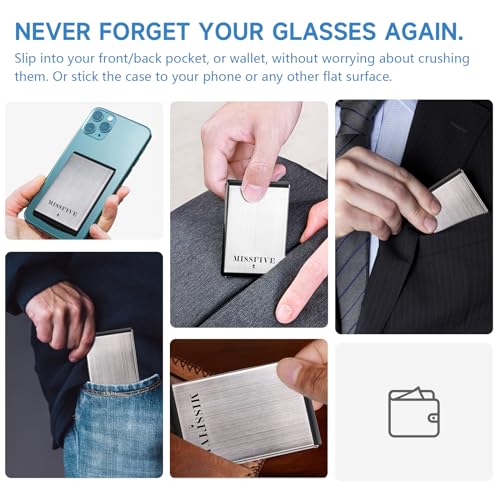 Missfive Premium Folding Reading Glasses Blue Light Blocking for Men Women, Ultra Thin Foldable Portable Travel Readers with Durable Pocket Metal Case, Dark Purple Compact Eyewear1.5x - color: Claret & Metal Glasses Case