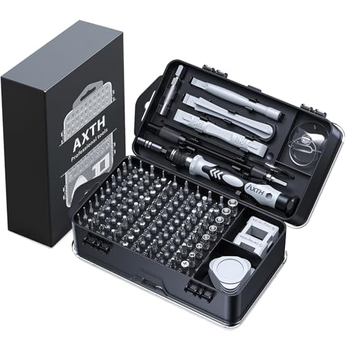 AXTH 115-in-1 Precision Screwdriver Set, [Super Durable] Mini Professional Magnetic Repair Tool Kit, Small Screwdriver for Phone, Computer, Watch, Laptop, Macbook, Eyeglass, Electronic