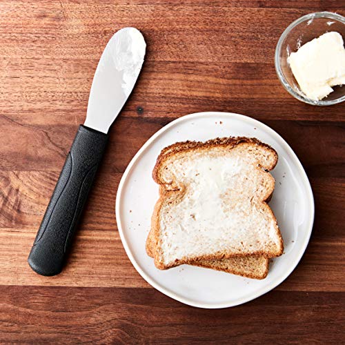 Mercer Culinary Millennia Plain Edge Spreader, 3.5 Inch Blade, Black Handle - color: Black, size: 1 Count (Pack of 1)