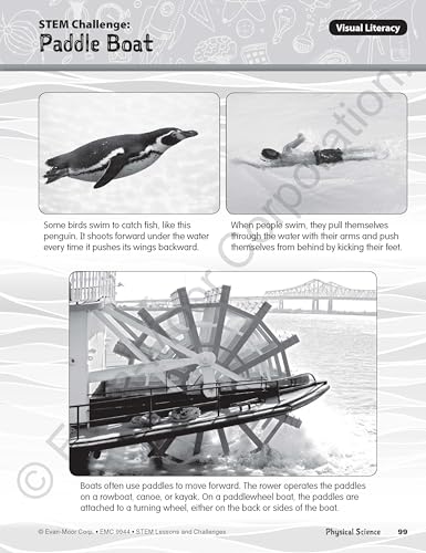 Evan-Moor Stem Lessons and Challenges, Grade 4 Homeschooling & Classroom Resource Workbook, Life, Earth and Physical Science Problem Solving, Peer Collaboration, Real-World, Visual Literacy, Printable