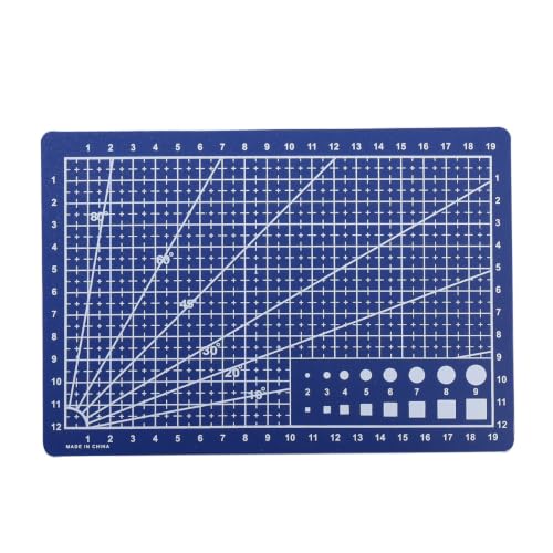 A5 Self-Healing Cutting Mat, Double-Sided Craft Mat with Grid Lines, Precision Rotary Cutting Board for Office Desk, Art Craft, Sewing, Hobby, and DIY Projects ﻿ (Blue) - color: Blue